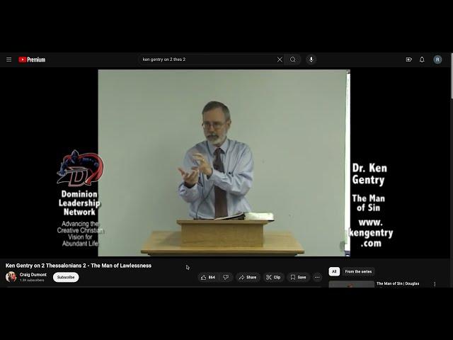 Preterist CULT LEADER, Dr  Ken Gentry, Twists 2 Thes  2!!