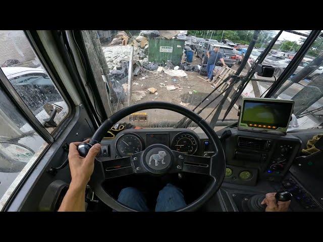 CRAZY HEAVY DUMPSTER, Front Load Garbage Truck Clean Up