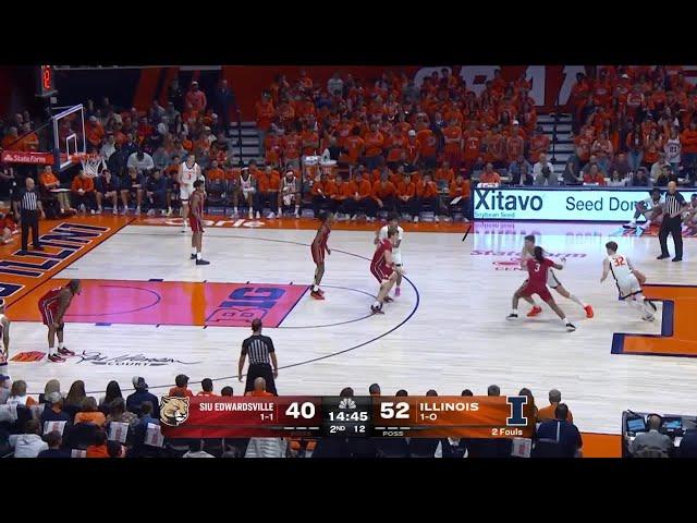 Kasparas Jakucionis 12 PT 13 AST DOUBLE-DOUBLE vs. SIUE | Illinois Basketball | 11/08/2024