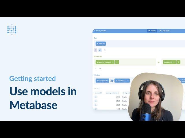 Use models in Metabase | Getting started with Metabase