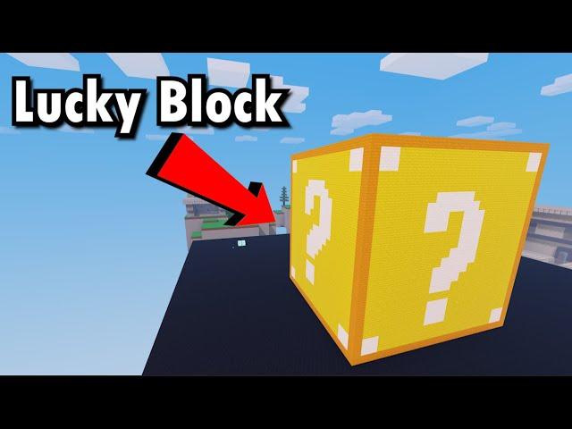 My Friends Trapped me inside a Lucky Block.. (Roblox Bedwars)