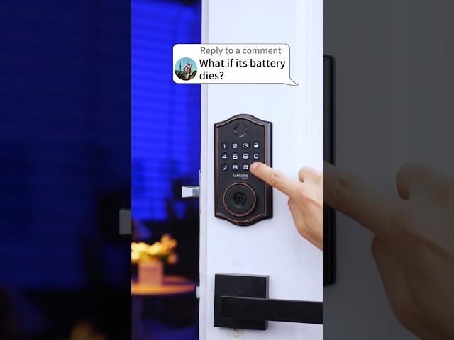 GHome Smart | KD30 Smart Deadbolt  B | Emergency Power Supply