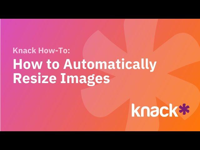 How to Automatically Resize Images