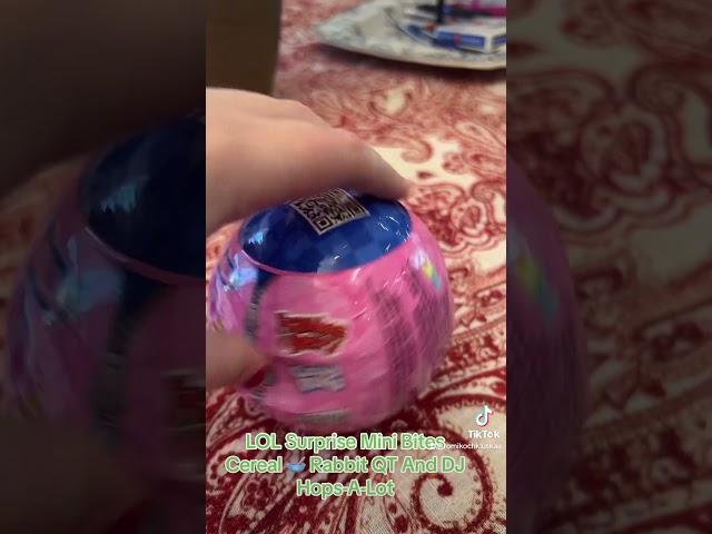 LOL Surprise Mini Bites Cereal Rabbit Qt And DJ Hops-A-Lot Trix