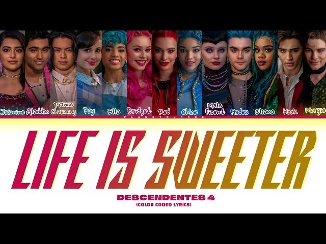 Descendentes 4 'Life Is Sweeter' (From "Descendentes: The Rise Of Red") | (Color Coded Lyrics)