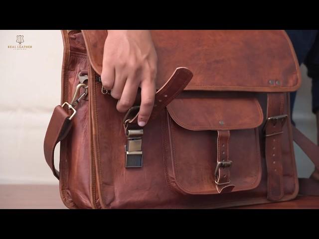 Leather Messenger Bag for Men - The Real Leather Company