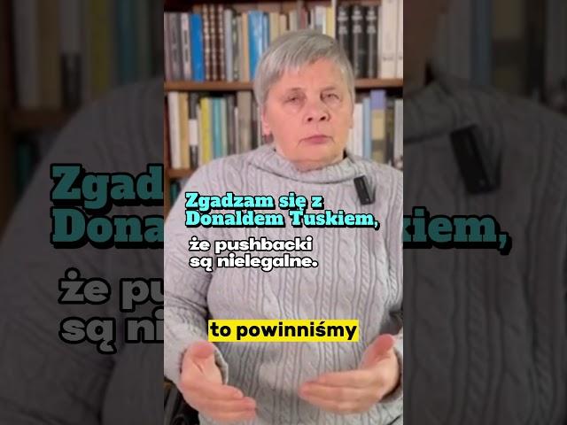 Janka Ochojska: Dziękuję Tuskowi za słowa w Morągu, że "„Pushbacki są nielegalne "