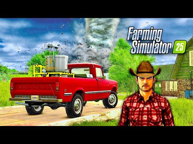 TORNADO HUNTING in Farming Simulator 25 | UNBELIEVABLE EF3 CARNAGE!!