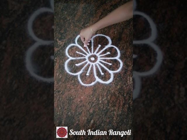 #Small#Simple#Rangoli# Free Hand Rangoli Design. Simple kolam. One minute rangoli!!  No. 7