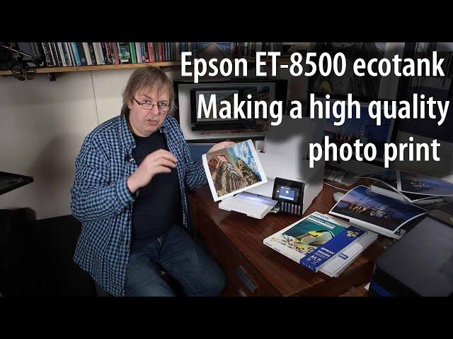 Colour photo printing Epson ET-8500 Ecotank printer, software and icc profiles