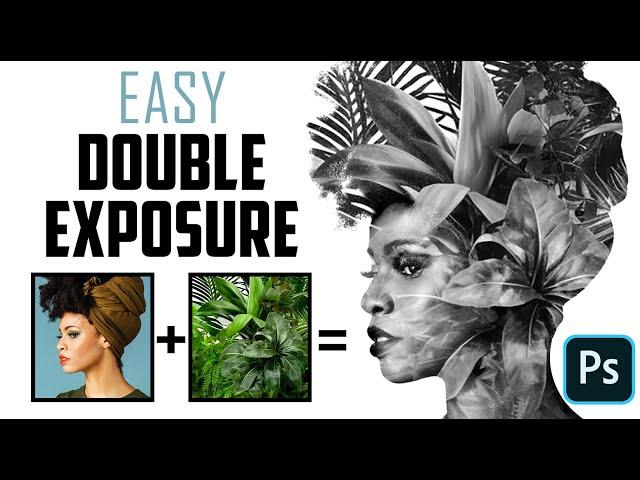 Photoshop: How to Quickly Create a Monochrome, Double-Exposure Photo Portrait.