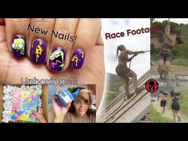 Doing my Nails for my 1st SPARTAN RACE + Gel Polish UNBOXING | Nail Vlog #2