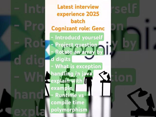 Cognizant interview experience | Cognizant interview questions |2025batch.  #interview