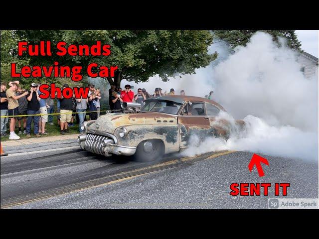 Crazy Cars Send It Leaving Car Show!!