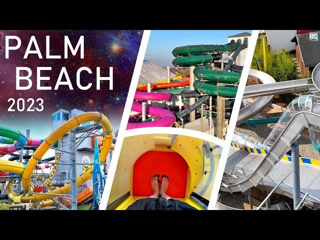 ALL Water Slides at Palm Beach in Germany! | 2023 | 4K POV | Indoor & Outdoor