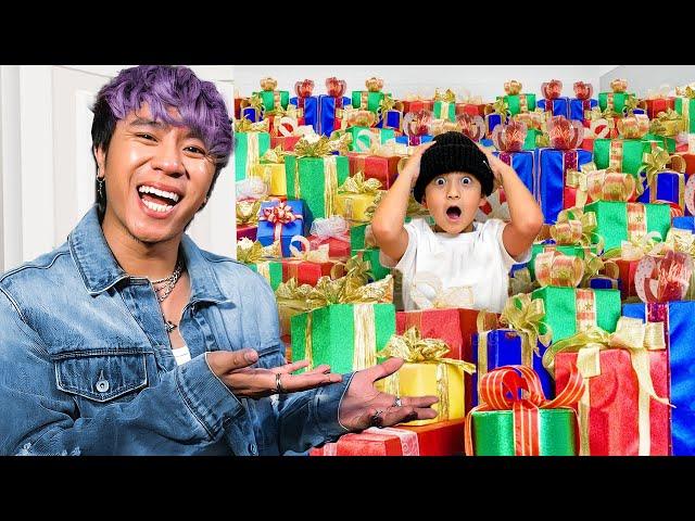 I Gave 100 Birthday Gifts To My Little Brother!!