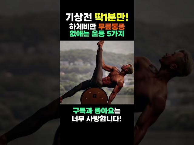 무릎통증 없애기 누워서 딱1분! 씩 무릎 건강운동 5가지 #건강운동 #중년운동 #무릎통증운동
