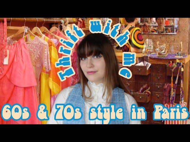 Thrift with me in Paris I 60s & 70s style I Vintage thrift haul