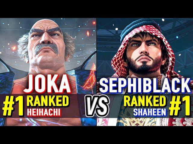 T8  JOKA (#1 Ranked Heihachi) vs SEPHIBLACK (#1 Ranked Shaheen)  Tekken 8 High Level Gameplay