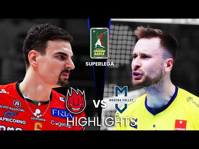 PERUGIA vs MODENA | Highlights | Play Offs - Quarter-Final 2 | Superlega 2025