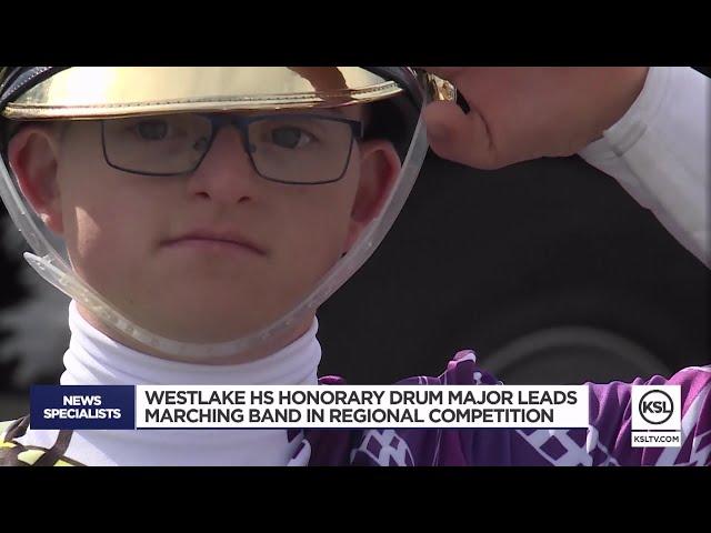 Utah high school marching band lead by a special conductor