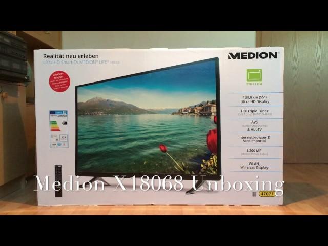 Medion X18068 4K Ultra HD Fernseher Unboxing