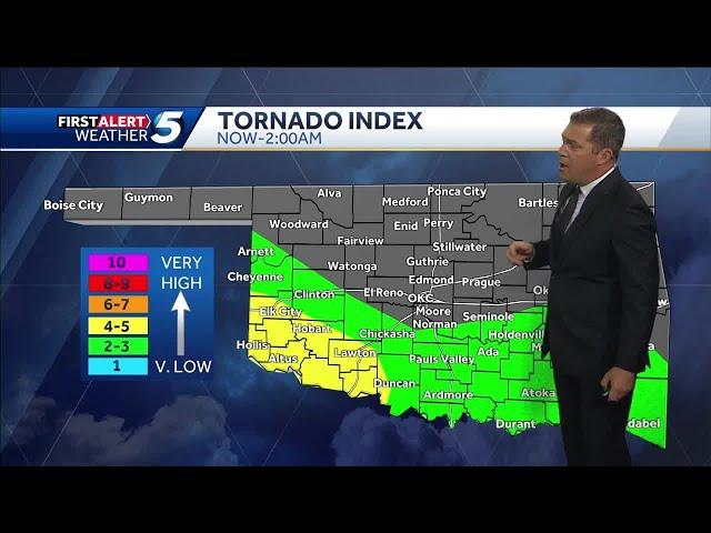 Severe thunderstorm watch issued for parts of western Oklahoma on Monday