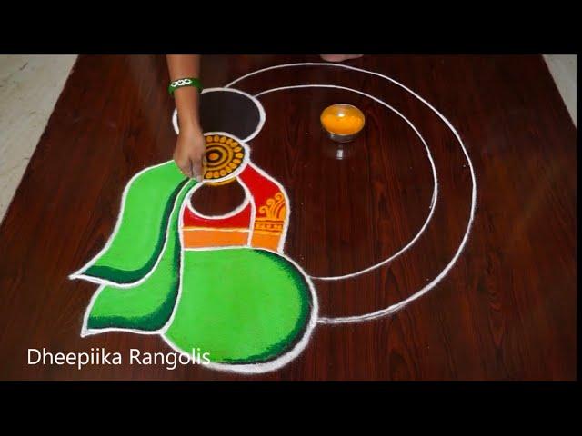 New Year Special Freehand Muggulu | Happy New Year Rangoli 2023|Sankranthi Muggulu |