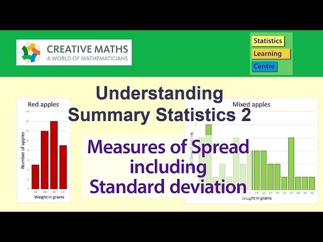 Understanding Standard deviation and other measures of spread in statistics