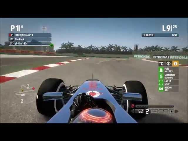 F1 2012 50% online race Malaysia Gameplay [HD]