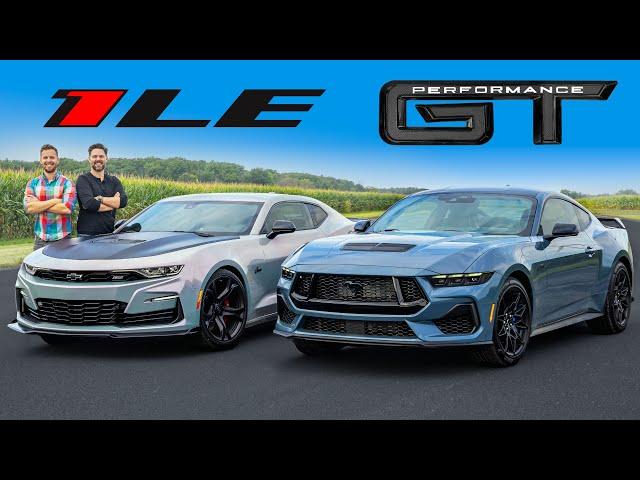 2024 Mustang GT Performance vs Camaro SS 1LE // DRAG RACE and LAP TIMES