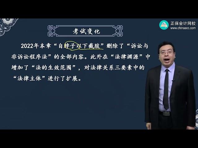 2022  初级会计师   经济法基础  侯永斌0101第01讲　法的本质与特征、法律渊源