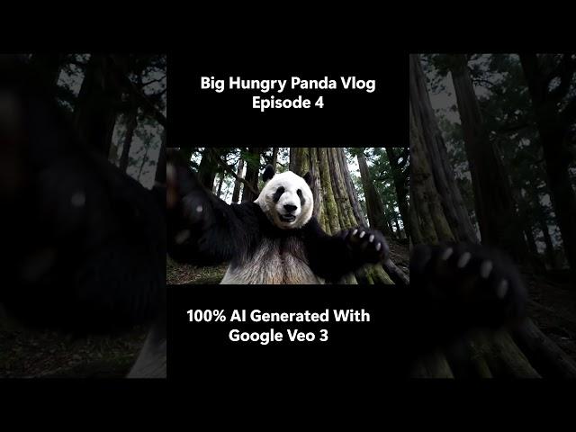 Big Hungry Panda Vlogs Episode 4 #ai #googleveo3 #veo3