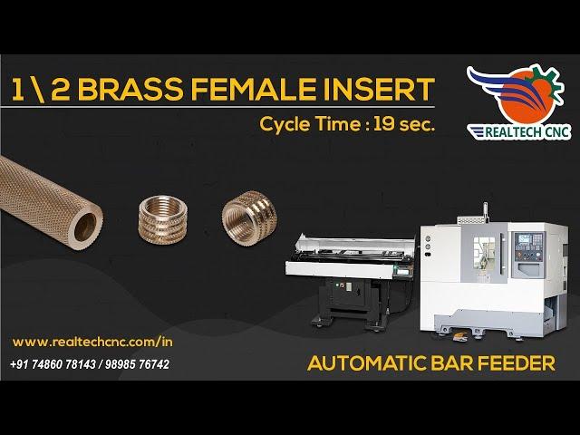 1/2 Brass Female Insert | RealTech CNC Machine  VD-310