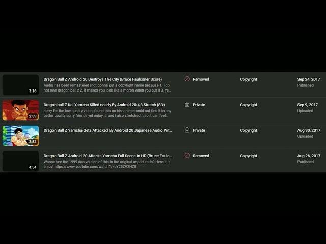 Toei Animation took down some of my Dragon Ball Z Videos Update 2024