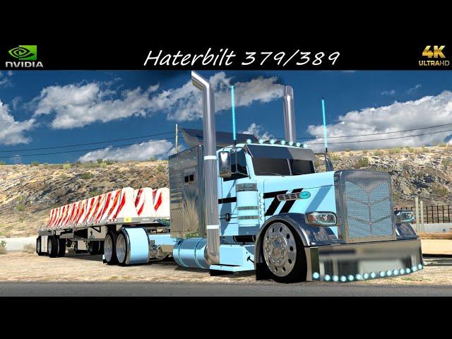 *Haterbilt 379/389* Concrete Barrier Haul Tucson to San Simon *JBX2/TAA Graphics* ATS 4K 1.53