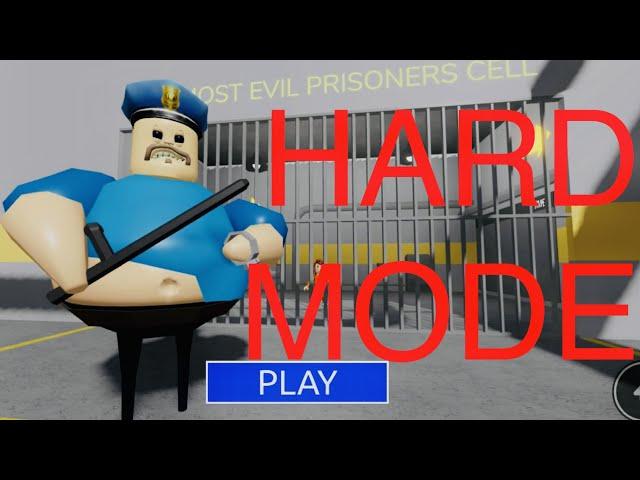 Roblox Barry Prison Run Obby HARD MODE - Walkthrough Siren Cop Ending Platinum Trophy Badge #OBBY