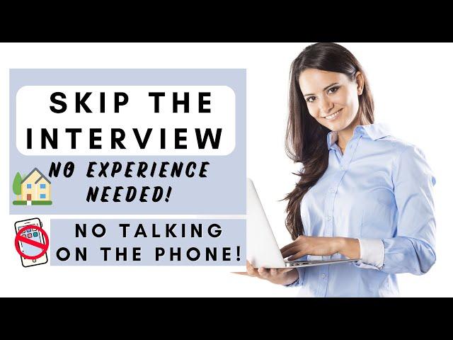 No Interview No Phone! Background Noise OK No Experience Remote Work From Home Jobs 2025