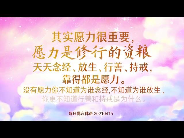 卢军宏台长 2021年最新开示【每日佛言佛语】4月15日 《愿力》