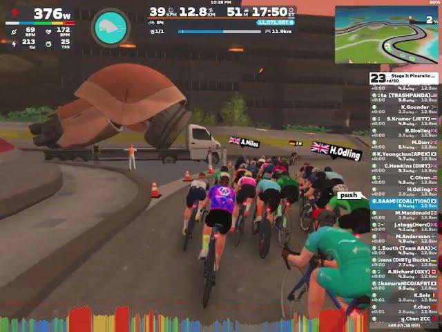 [240920] Zwift - Race: Stage 3: Pinarello Powered - Turf N Surf (B) on Turf N Surf in Makuri Islands