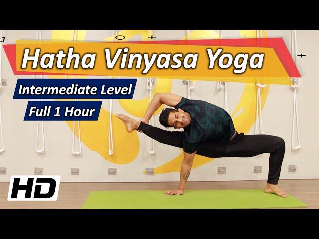 Full 1 Hour Hatha Vinyasa Yoga Class | Intermediate Online Yoga Class | Yograja