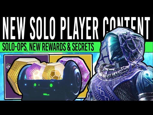 Destiny 2: NEW SOLO PLAYER MODE! Solo-Ops, Treasure Chests, Short Missions, Loot Goblins & More!