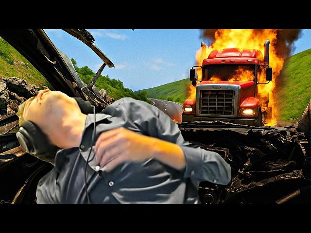 BeamNG but your dad burns in a wreck