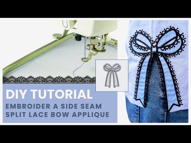 DIY Tutorial: Embroider a Side Seam Split Bow Applique