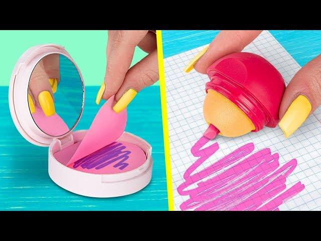 11 DIY Weird School Supplies You Need To Try / School Pranks And Life Hacks