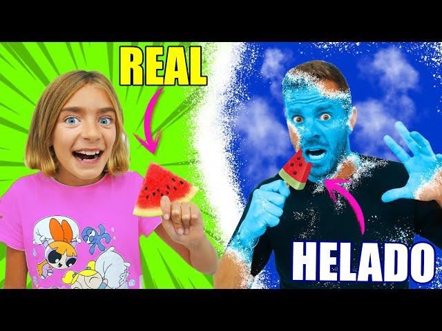 HELADO VS REAL Itarte Vlogs