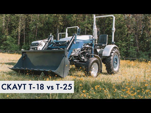 Сравниваем мини-тракторы SCOUT Т-18 и Т-25
