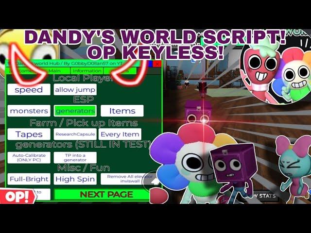 Dandy's World Hack/Script Hub Speed Boost,Fullbright,Auto Get Every Items,Tp On Generator Keyless