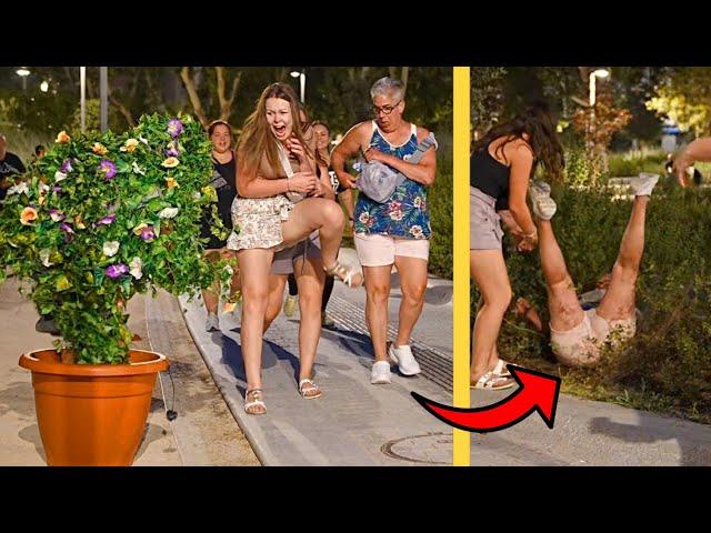 Crazy Scares and Falls of People by Bushman Prank !!