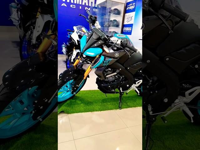 MT 15 v2 yamaha 2024  look cyan blue colour #shorts #trending #yamaha #mt15 #mt15v2 #2024 #bike